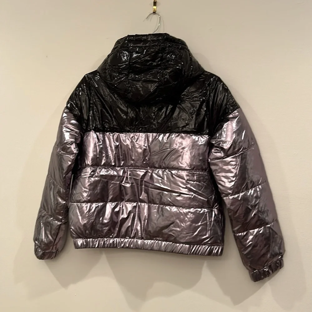 NWT DKNY Sport Down Jacket DP2J8893 Silver Tone Regular Fit, sz L - Picture 12 of 12